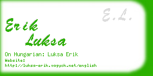 erik luksa business card